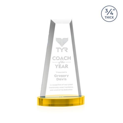 Awards and Trophies - Crystal Awards - Imperial Tower on Alberton Base - Gold