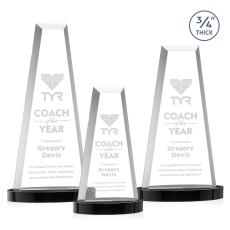 Imperial Tower on Alberton Base - Black - Crystal Awards