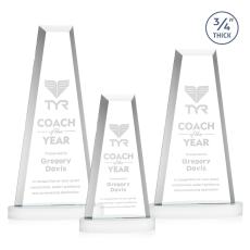 Imperial Tower on Alberton Base - White - Awards and Trophies