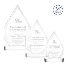 Hawthorne Clear on Alberton Base Peaks Crystal Award - Awards and Trophies