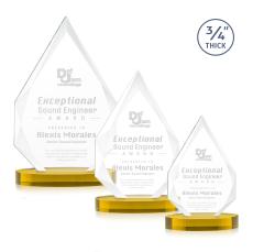 Hawthorne Gold on Alberton Base Peaks Crystal Award - Crystal Awards