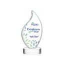Odessy  Full Color Clear on Alberton Base Flame Crystal Award