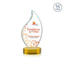 Odessy Full Color Gold on Alberton Base Flame Crystal Award