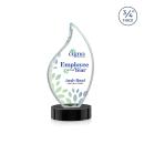 Odessy Full Color Black on Alberton Base Flame Crystal Award