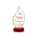 Odessy Full Color Red on Alberton Base Flame Crystal Award