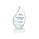 Odessy Full Color White on Alberton Base Flame Crystal Award