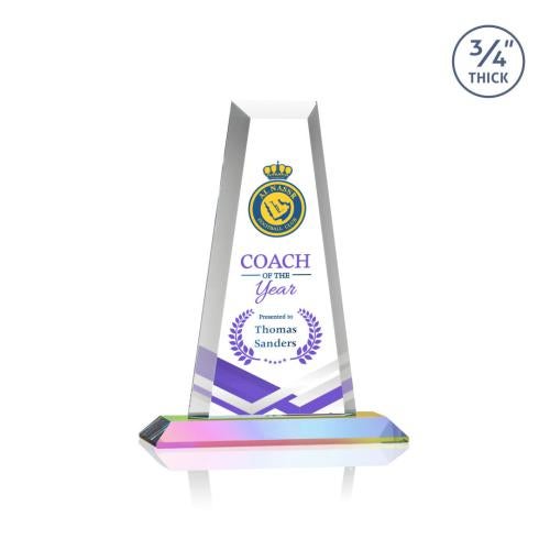 Awards and Trophies - Crystal Awards - Imperial Full Color Prismatic Towers Crystal Award