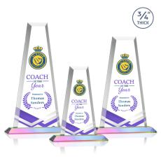 Imperial Full Color Prismatic Towers Crystal Award - Full Color Imprint