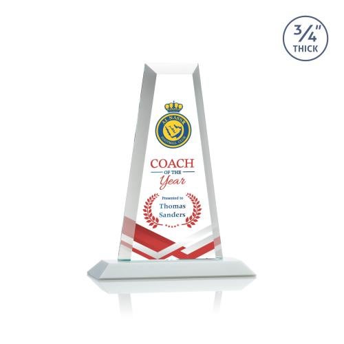 Awards and Trophies - Crystal Awards - Imperial Full Color White Towers Crystal Award