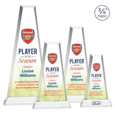 Imperial  Full Color Clear on Newhaven Base Towers Crystal Award - Crystal Awards