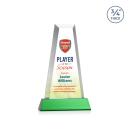 Imperial Full Color Green on Newhaven Base Towers Crystal Award