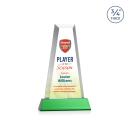 Imperial Full Color Green on Newhaven Base Crystal Award