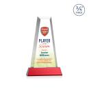 Imperial Full Color Red on Newhaven Base Towers Crystal Award