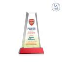 Imperial Full Color Red on Newhaven Base Towers Crystal Award