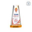Imperial Full Color Amber on Alberton Base Towers Crystal Award