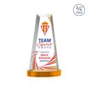 Imperial Full Color Amber on Alberton Base Towers Crystal Award