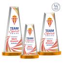 Imperial Full Color Amber on Alberton Base Towers Crystal Award