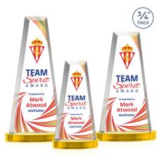 Imperial Full Color Gold on Alberton Base Towers Crystal Award - Crystal Awards