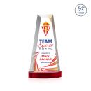 Imperial Full Color Red on Alberton Base Towers Crystal Award