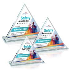 Dresden Full Color Starfire Pyramid Crystal Award - Crystal Awards