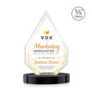 Hawthorne Full Color Black on Alberton Base Peaks Crystal Award