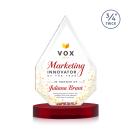 Hawthorne Full Color Red on Alberton Base Crystal Award