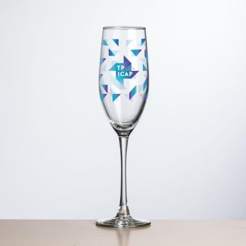 Corporate Gifts - Barware - Champagne Flutes - Connoisseur Flute - 8oz - Full Color