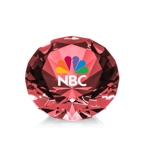 Awards and Trophies - Crystal Awards - Gemstone Full Color Ruby Crystal Award