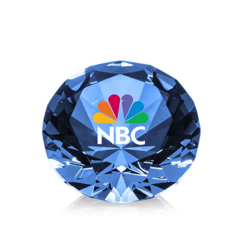Awards and Trophies - Crystal Awards - Gemstone Full Color Sapphire Crystal Award