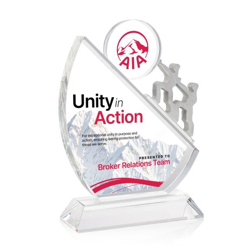 Awards and Trophies - Crystal Awards - Cooperation Full Color Unique Crystal Award