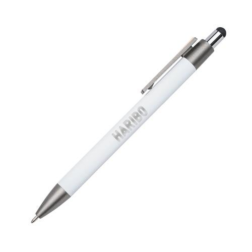 Promotional Products - Writing Instruments - Metal Pens - Hughes Aluminum Pen w/Wood Clip & Blue Refill