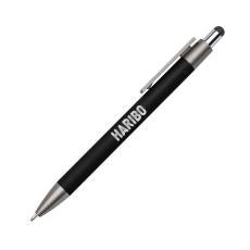 Hughes Aluminum Pen w/Wood Clip & Blue Refill - Metal Pens