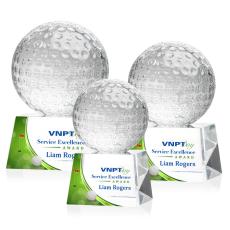 Golf Ball Full Color Globe on Robson Crystal Award - Globe Awards