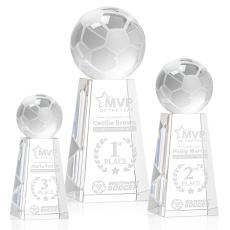 Soccer Ball Globe on Novita Base Crystal Award - Awards and Trophies