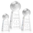 Soccer Ball Globe on Novita Base Crystal Award