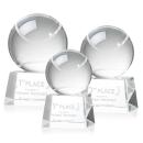 Tennis Ball Globe on Robson Base Crystal Award
