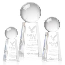 Baseball Globe on Novita Base Crystal Award - Crystal Awards