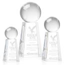 Baseball Globe on Novita Base Crystal Award