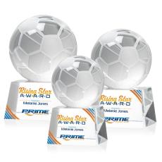 Soccer Ball Full Color Globe on Robson Crystal Award - Awards and Trophies
