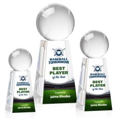 Baseball Full Color Globe on Novita Crystal Award - Globe Awards