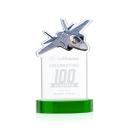 Top Gun Green on Alberton Base Unique Crystal Award