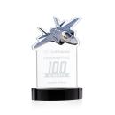 Top Gun Black on Alberton Base Unique Crystal Award