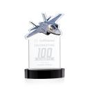 Top Gun Black on Alberton Base Unique Crystal Award