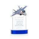 Top Gun Blue on Alberton Base Unique Crystal Award