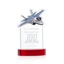 Top Gun Red on Alberton Base Unique Crystal Award
