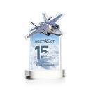 Top Gun Full Color Clear on Alberton Base Unique Crystal Award