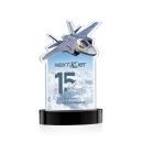 Top Gun Full Color Black on Alberton Base Unique Crystal Award