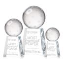 Pickleball Globe on Celestina Base Crystal Award