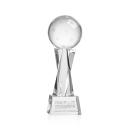 Pickleball Clear on Grafton Base Globe Crystal Award