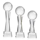 Pickleball Clear on Grafton Base Globe Crystal Award